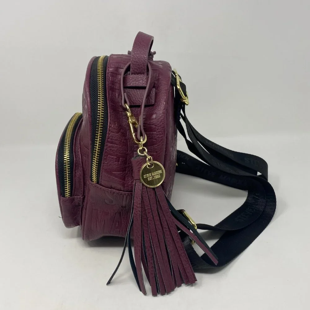Steve Madden burgundy backpack